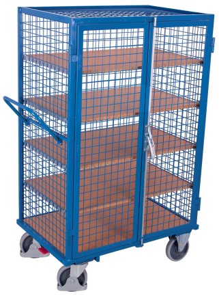 Cabinet trolley with shelves and wire walls sw-800.411