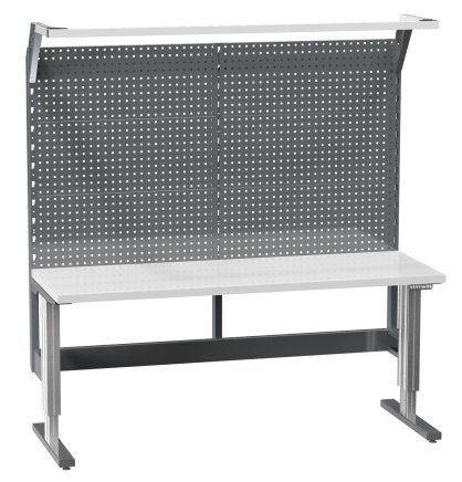 ESD electrically adjustable table with extension