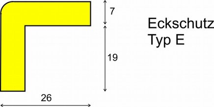 Protective polyurethane corner profile 26 x 26mm - 5