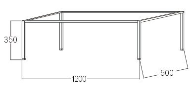 Base for wardrobe A6690 - width 1200 mm - 2