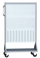 Perforated stand PSZ 22 B S1 double-sided on wheels for 6 panels