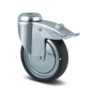 Electrically conductive wheel ø 100 mm with total brake and pin hole