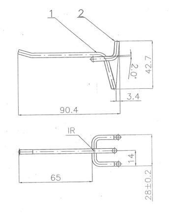 Wall panel hook smaller 5819 - 2