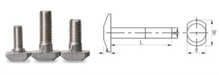 T-head screw KDA-8x16